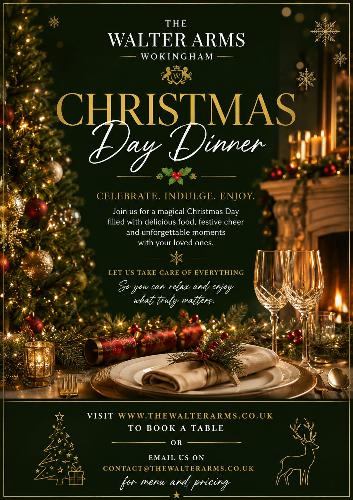 Christmas at The Walter Arms **Celebrate Christmas Day at The Walter Arms, Wokingham**
Make this Christmas truly special with a delicious festive dinner, warm Christmas cheer and precious time spent with the people who matter most. ✨
Sit back, relax and let us take care of everything while you indulge in a memorable Christmas Day filled with great food, beautiful surroundings and unforgettable moments.
**Celebrate. Indulge. Enjoy.**
The Walter Arms, Wokingham
**Book your table and make Christmas Day one to remember.**